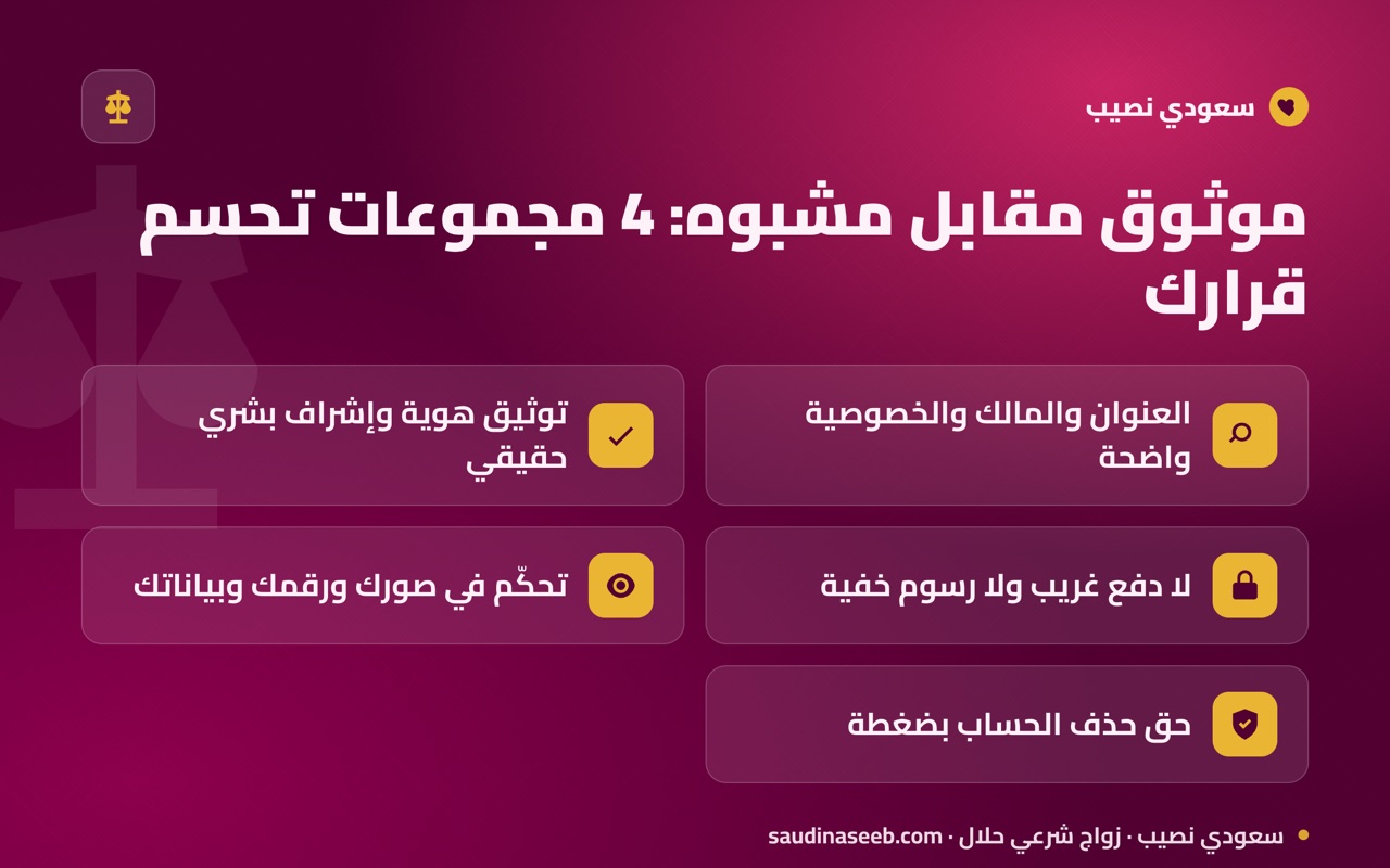 موثوق مقابل مشبوه: 4 مجموعات تحسم قرارك