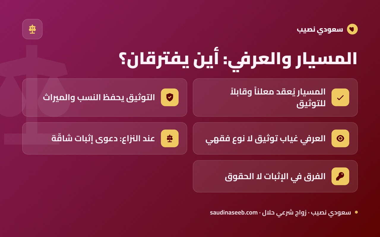 المسيار والعرفي: أين يفترقان؟
