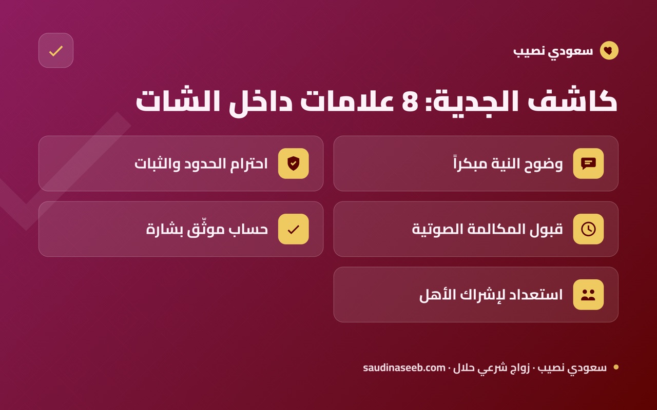 كاشف الجدية: 8 علامات داخل الشات
