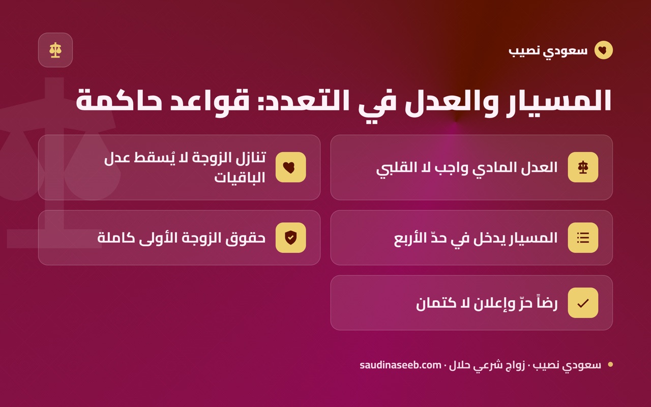 المسيار والعدل في التعدد: قواعد حاكمة
