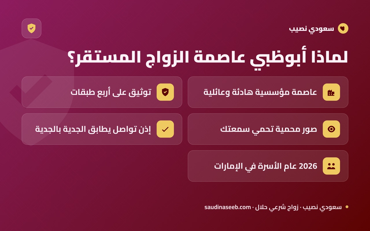 لماذا أبوظبي عاصمة الزواج المستقر؟
