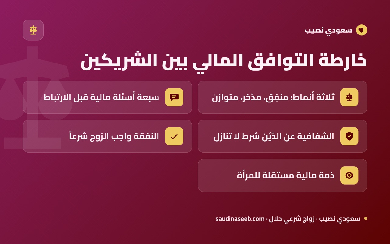 خارطة التوافق المالي بين الشريكين