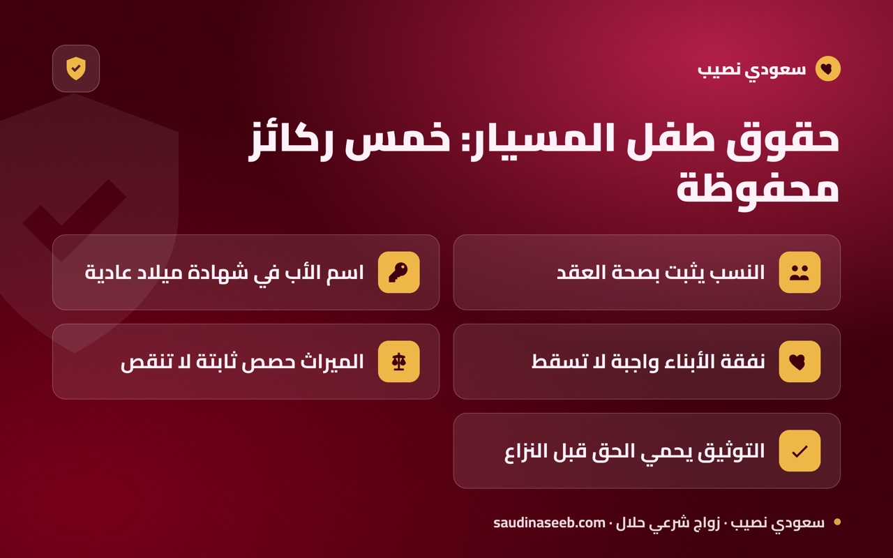 حقوق طفل المسيار: خمس ركائز محفوظة