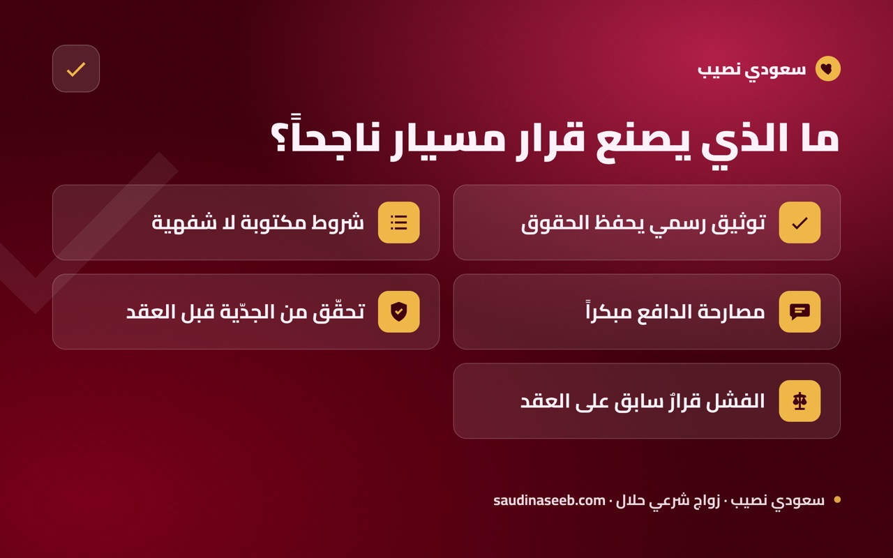 ما الذي يصنع قرار مسيار ناجحاً؟
