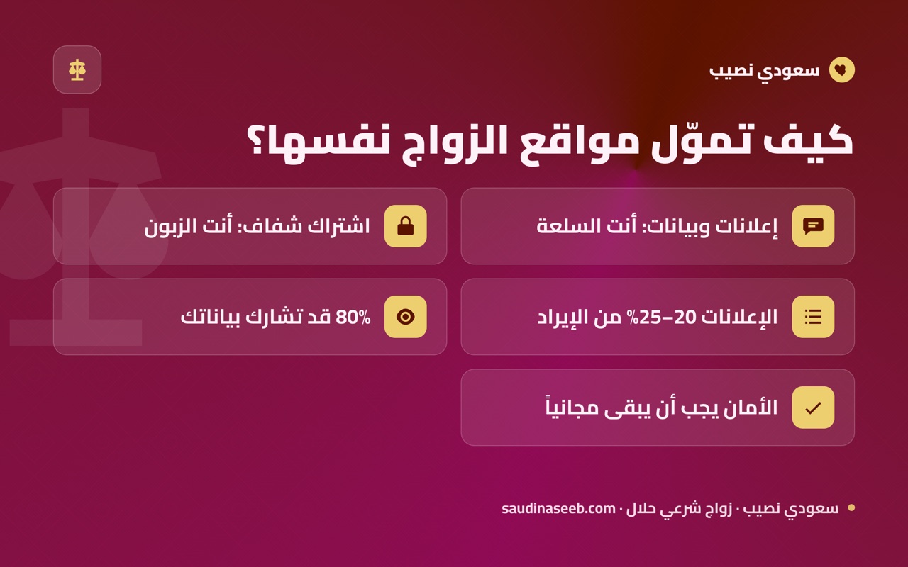 كيف تموّل مواقع الزواج نفسها؟