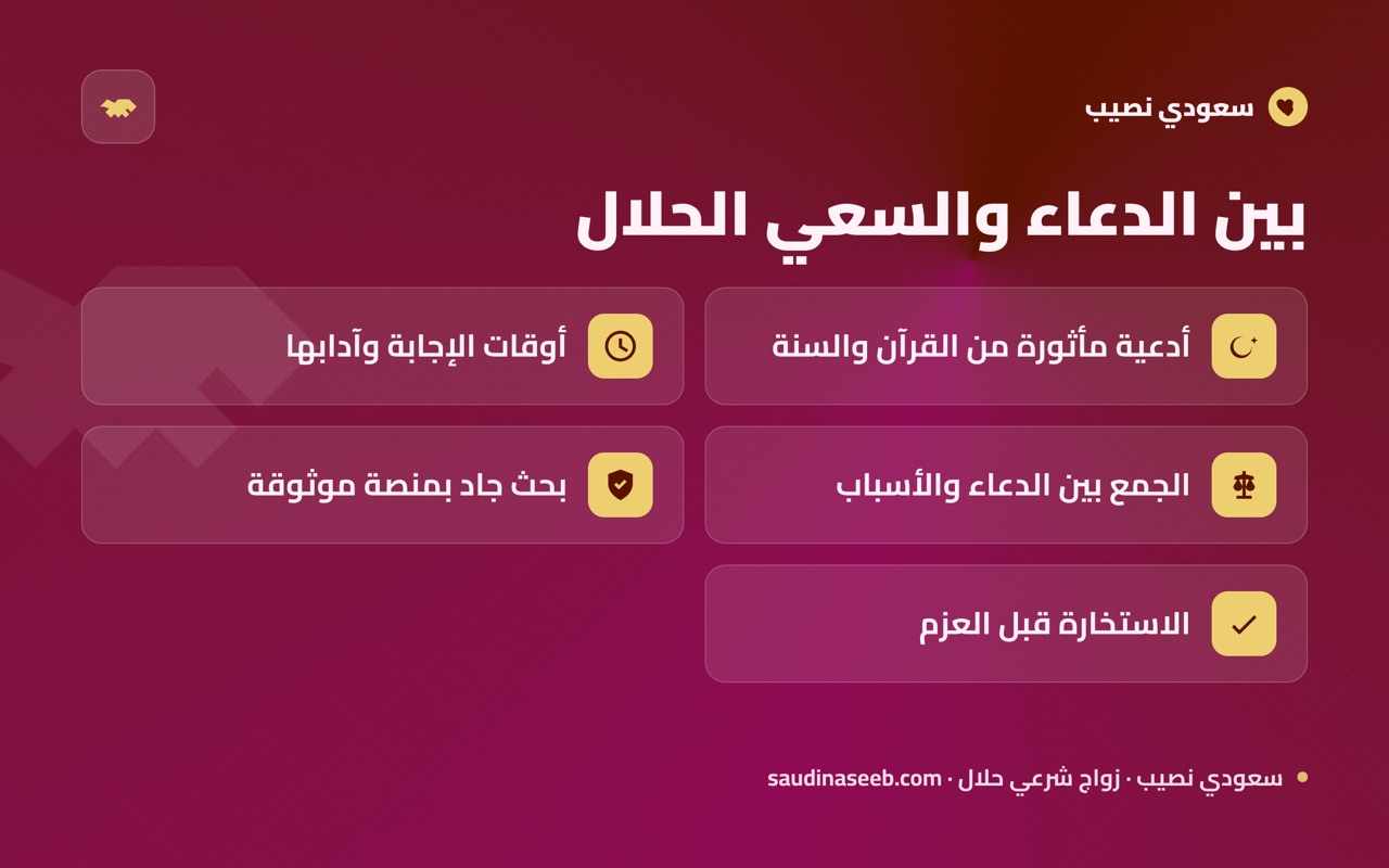 بين الدعاء والسعي الحلال