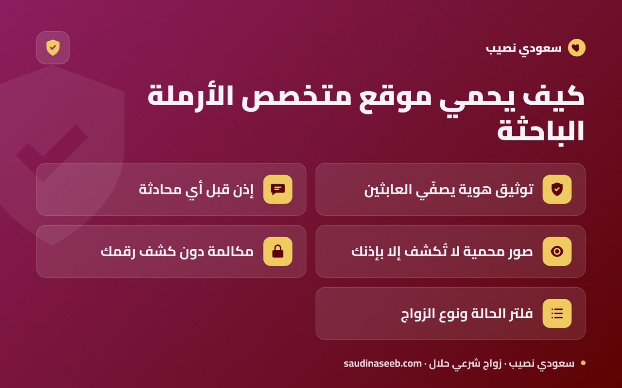 كيف يحمي موقع متخصص الأرملة الباحثة