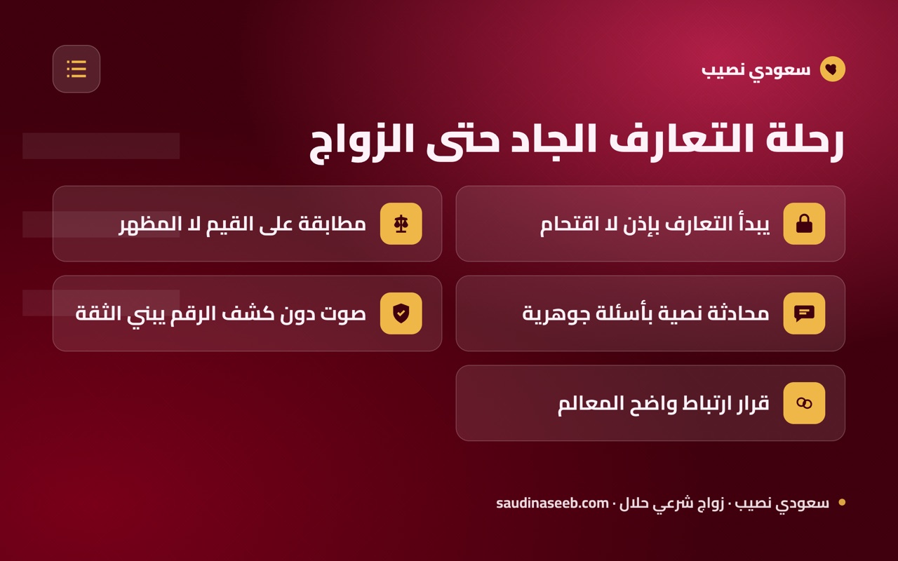 رحلة التعارف الجاد حتى الزواج