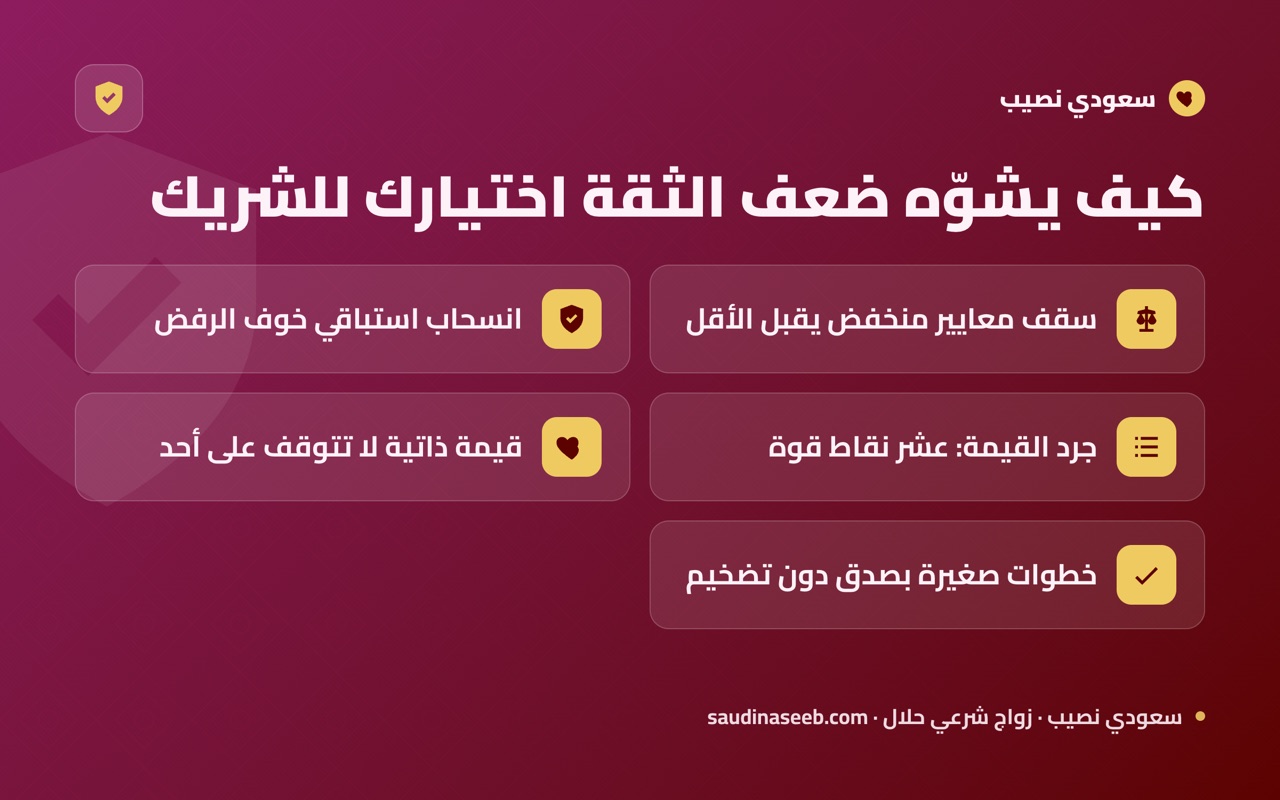 كيف يشوّه ضعف الثقة اختيارك للشريك