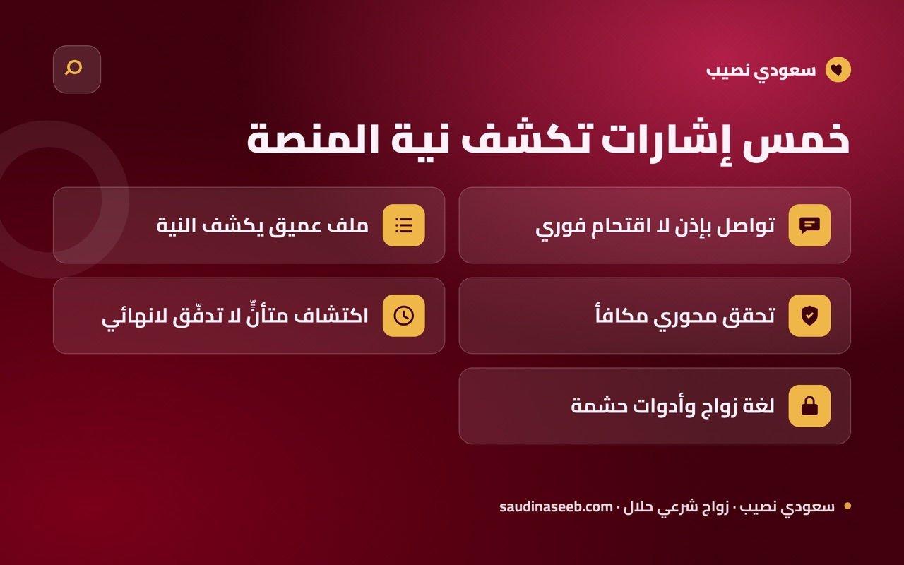 خمس إشارات تكشف نية المنصة