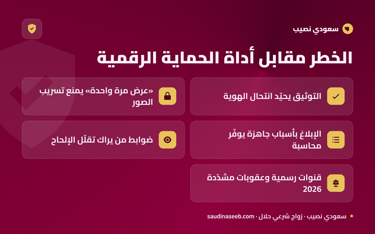 الخطر مقابل أداة الحماية الرقمية