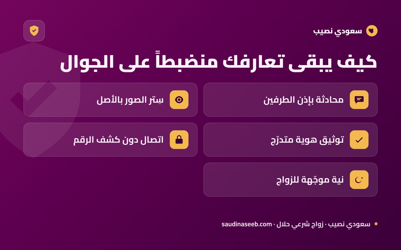 كيف يبقى تعارفك منضبطاً على الجوال