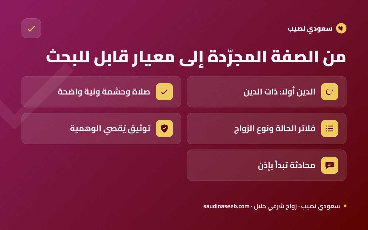من الصفة المجرّدة إلى معيار قابل للبحث