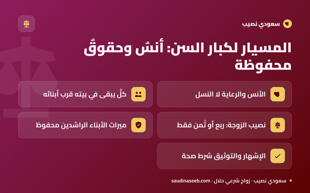 المسيار لكبار السن: أنسٌ وحقوقٌ محفوظة