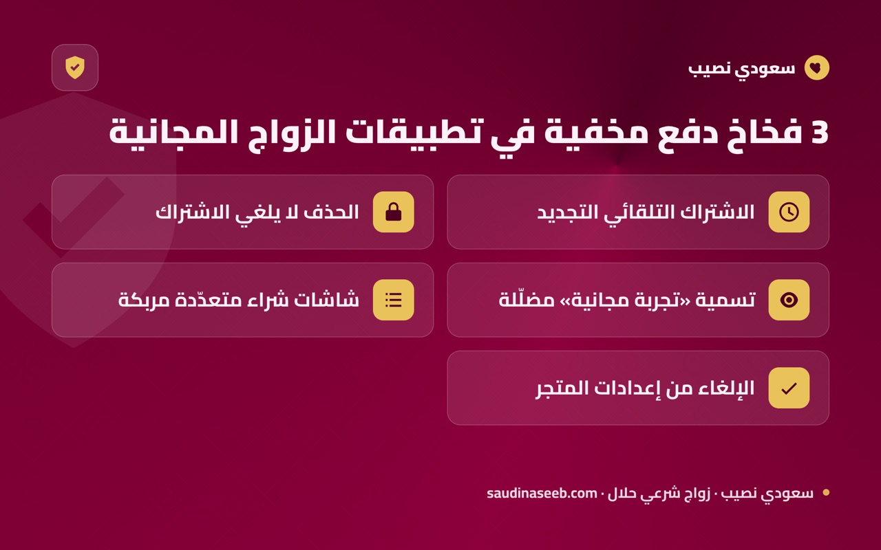 3 فخاخ دفع مخفية في تطبيقات الزواج المجانية