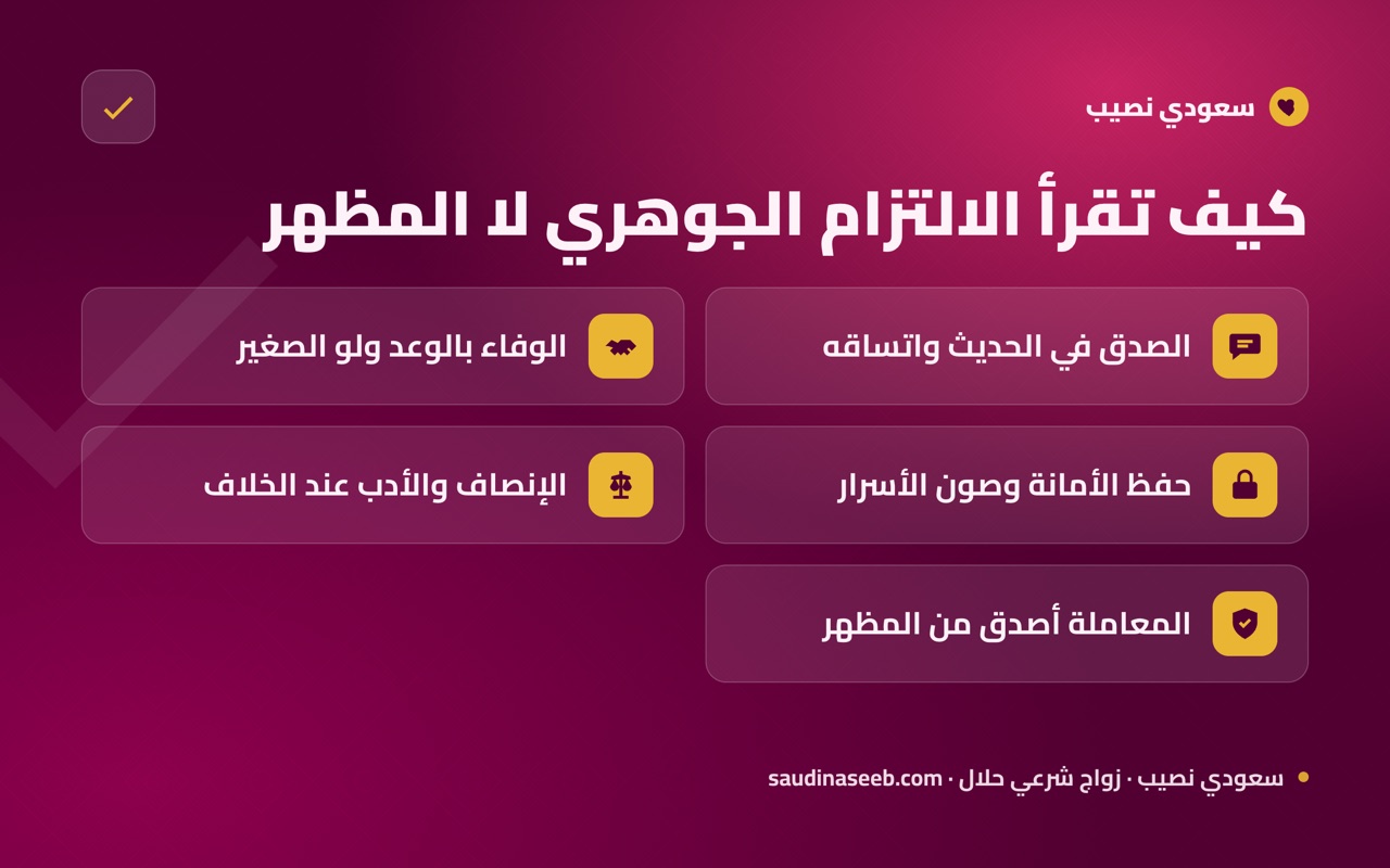 كيف تقرأ الالتزام الجوهري لا المظهر