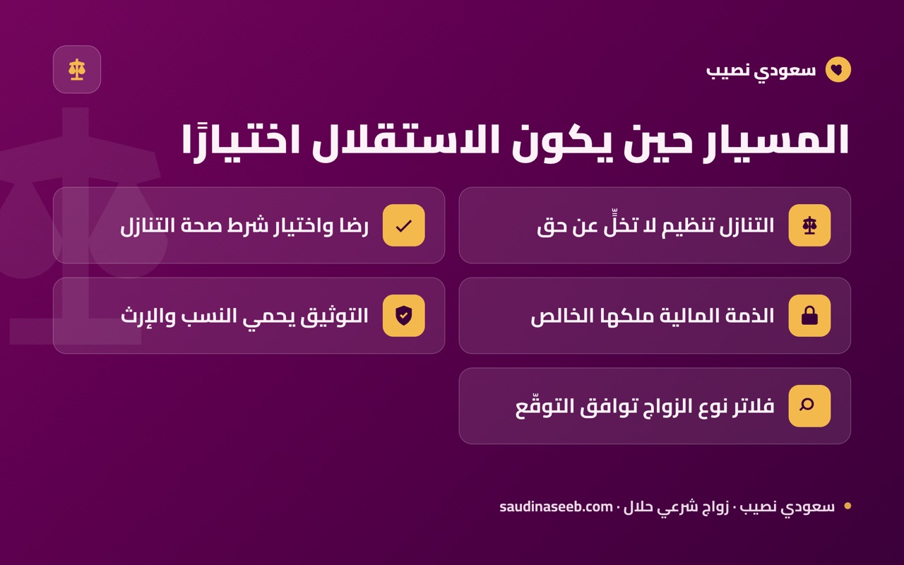 المسيار حين يكون الاستقلال اختيارًا
