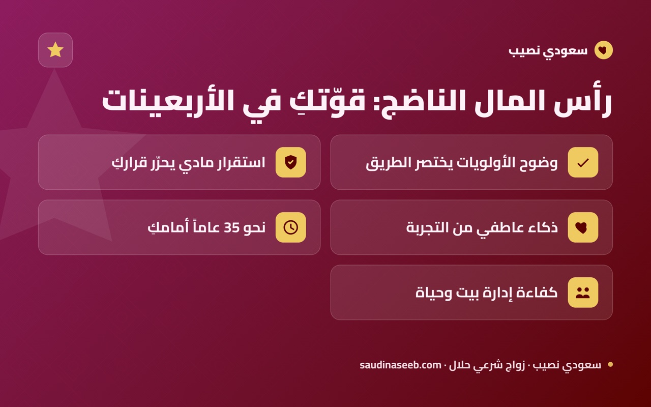 رأس المال الناضج: قوّتكِ في الأربعينات