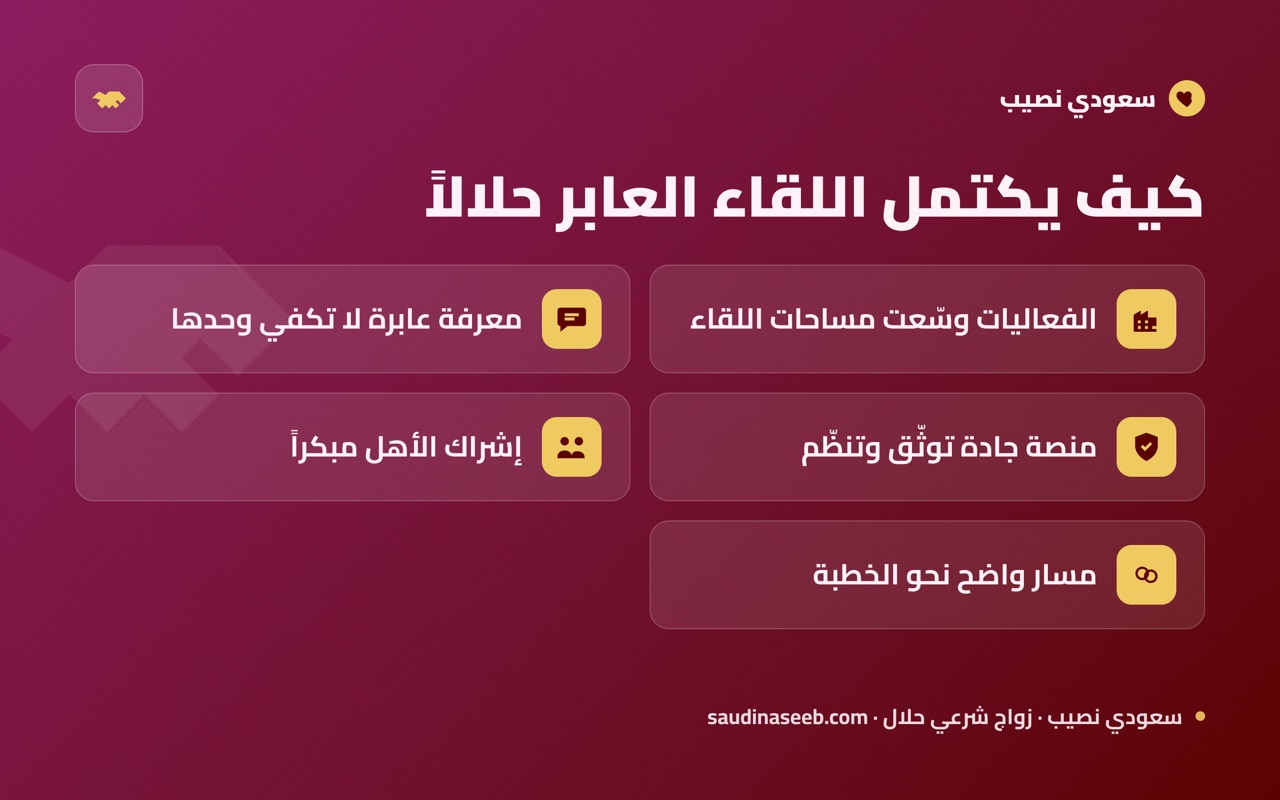 كيف يكتمل اللقاء العابر حلالاً