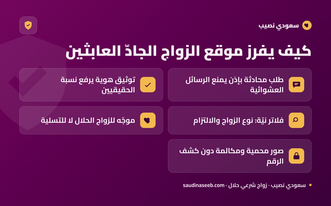 كيف يفرز موقع الزواج الجادّ العابثين