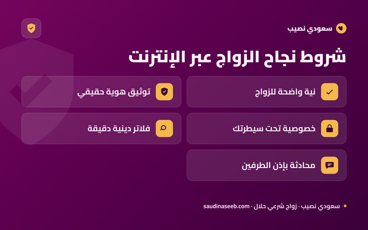 شروط نجاح الزواج عبر الإنترنت