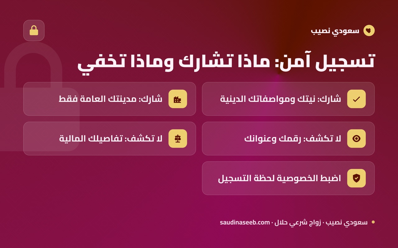 تسجيل آمن: ماذا تشارك وماذا تخفي
