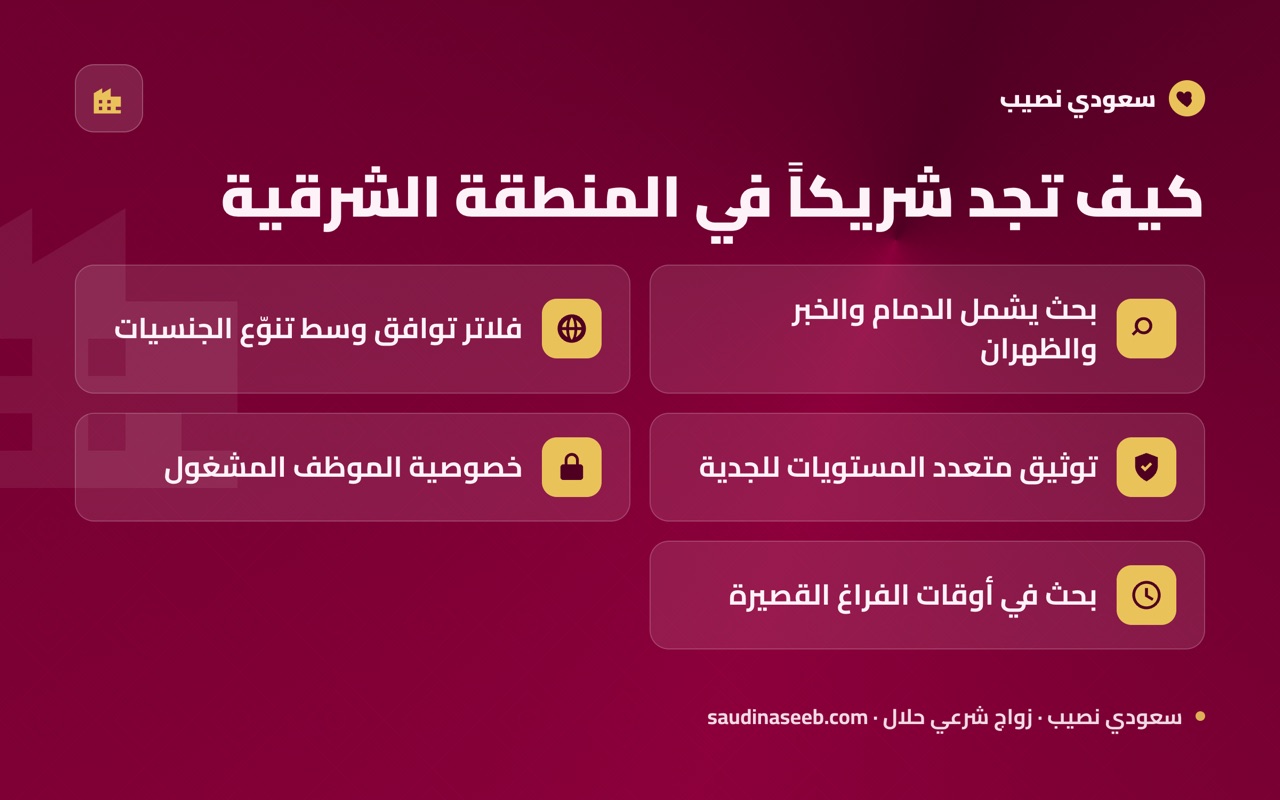 كيف تجد شريكاً في المنطقة الشرقية