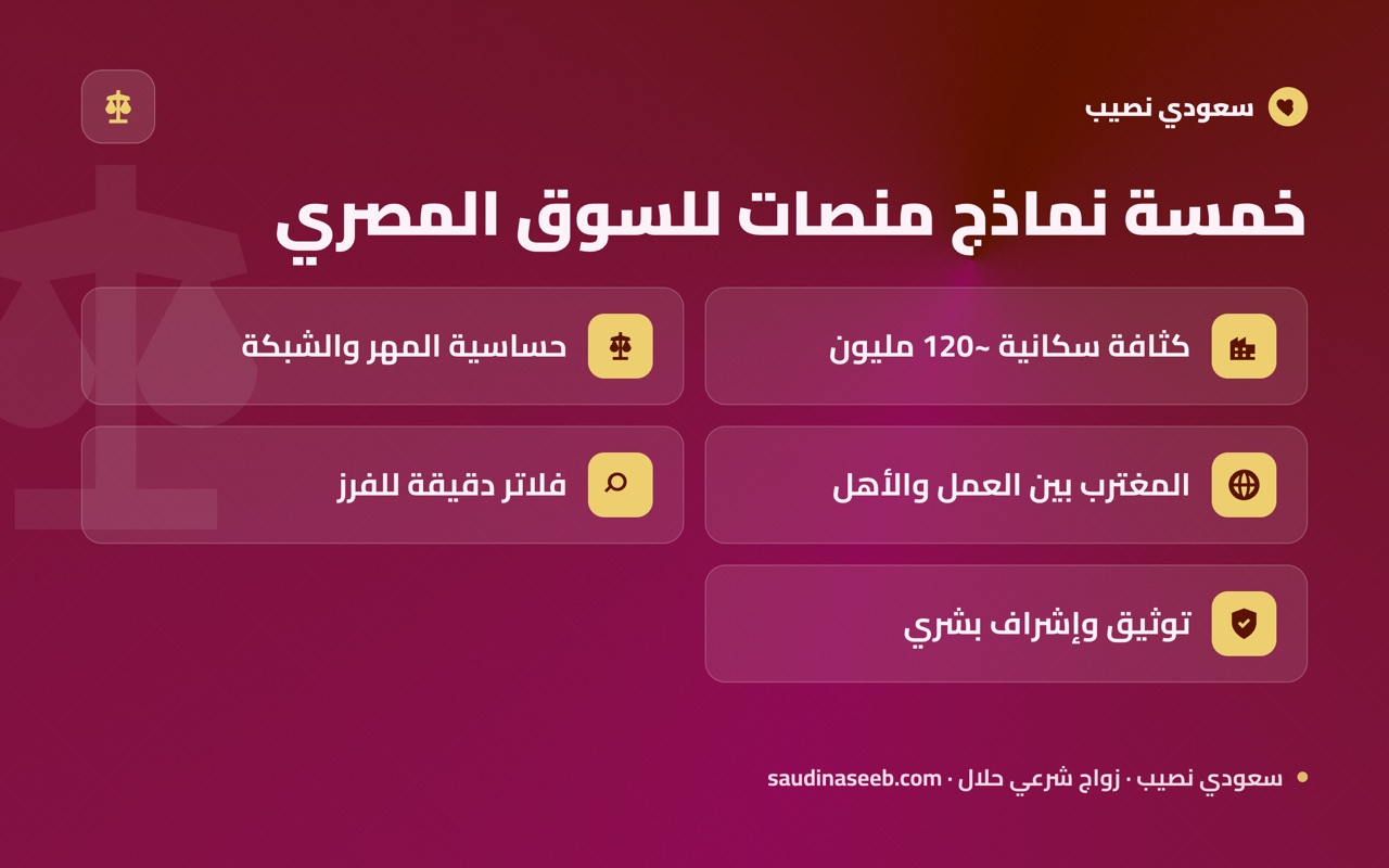 خمسة نماذج منصات للسوق المصري