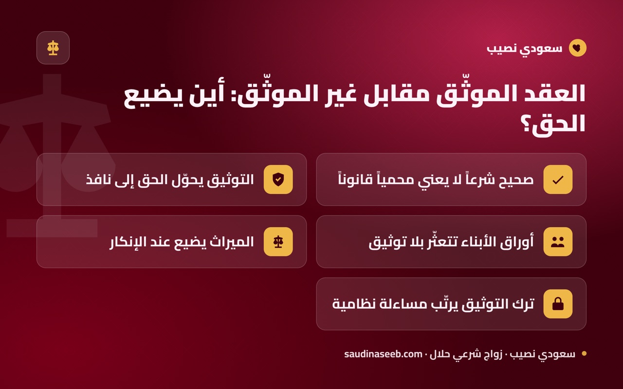 العقد الموثّق مقابل غير الموثّق: أين يضيع الحق؟