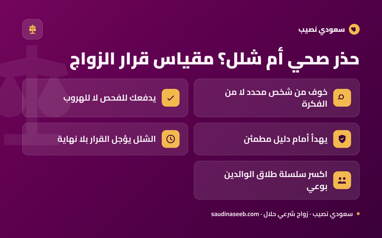حذر صحي أم شلل؟ مقياس قرار الزواج
