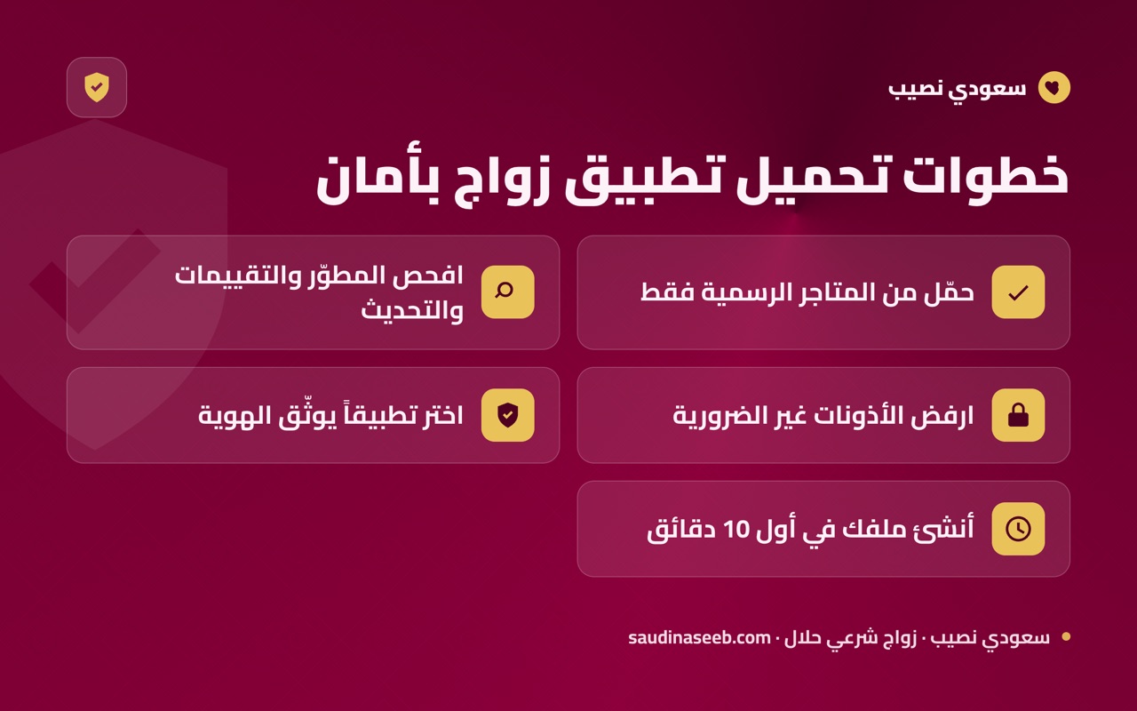خطوات تحميل تطبيق زواج بأمان